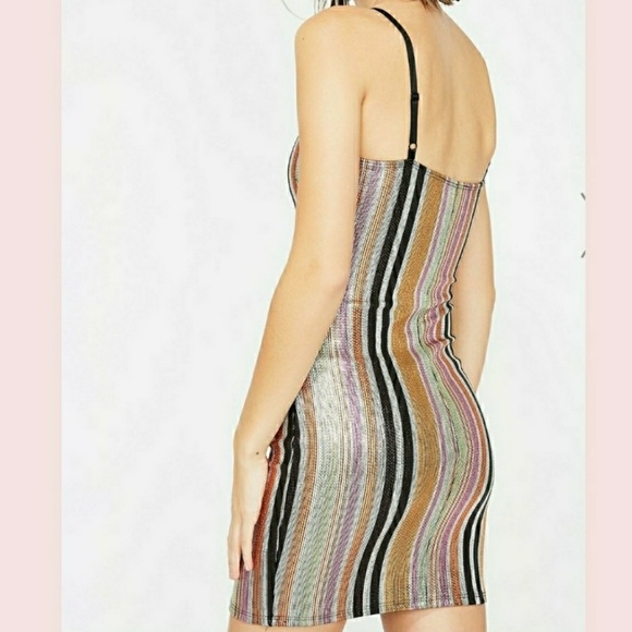 SALE NEW Bodycon Metallic Mini Dress - Picture 3 of 11